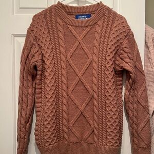 Taupe pink Cable Knit Women's Sweater